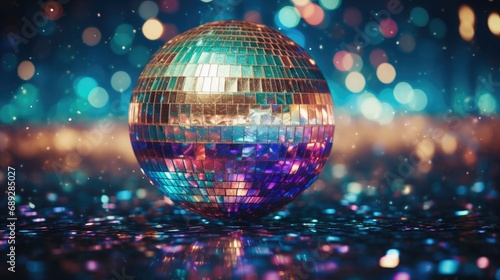 Disco ball background, eighties, 80s