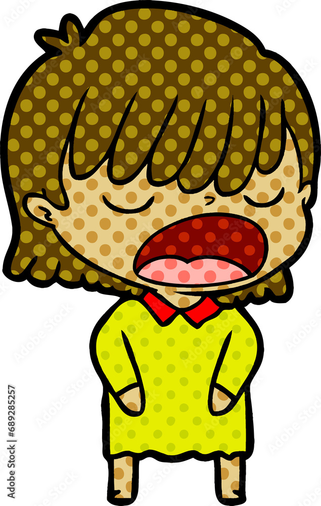 cartoon woman talking loudly cartoon woman talking loudly