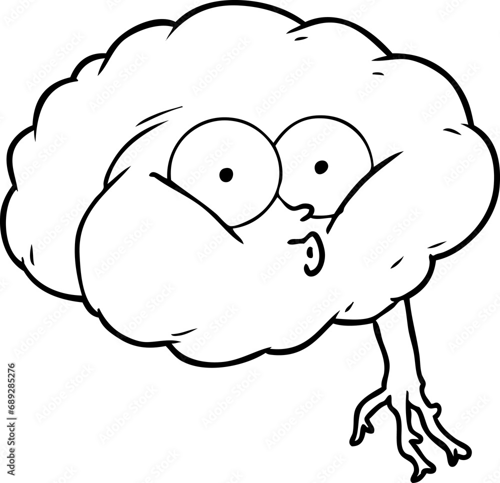 cartoon impressed brain cartoon impressed brain
