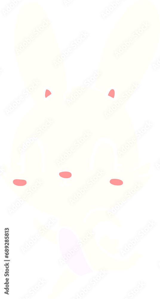 cute flat color style cartoon rabbit cute flat color style cartoon rabbit