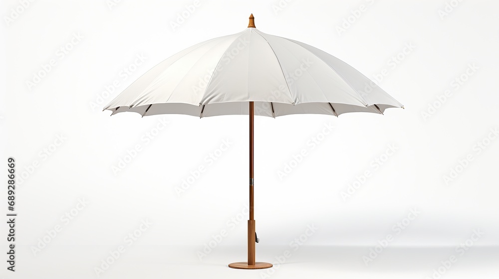 Mockup of a beach umbrella on a white background