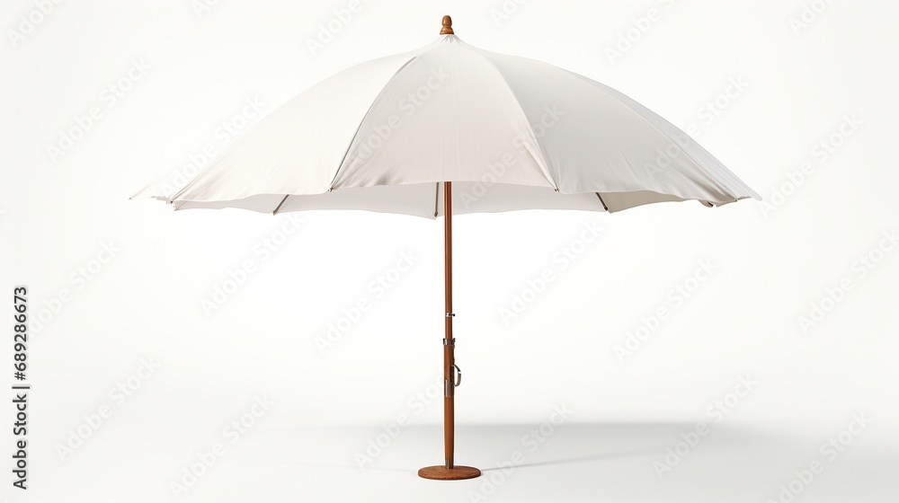 Mockup of a beach umbrella on a white background