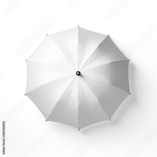 Umbrella layout side view  open white umbrella with your logo