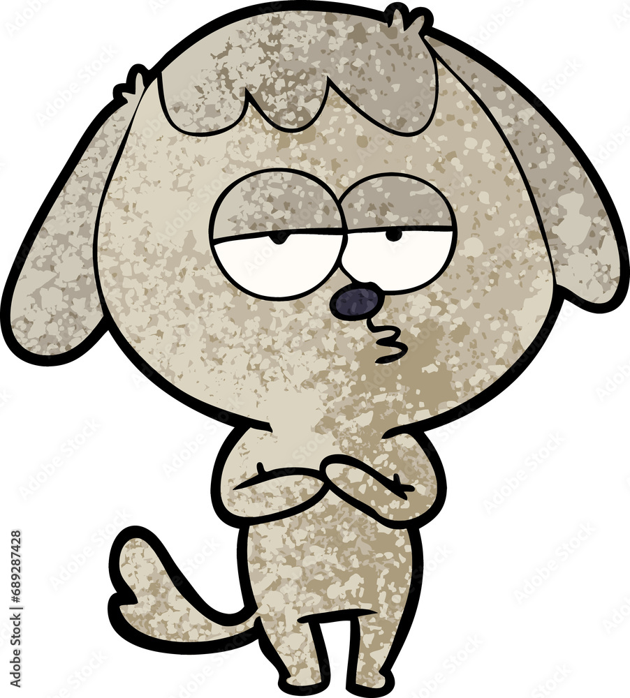 Obraz premium cartoon bored dog