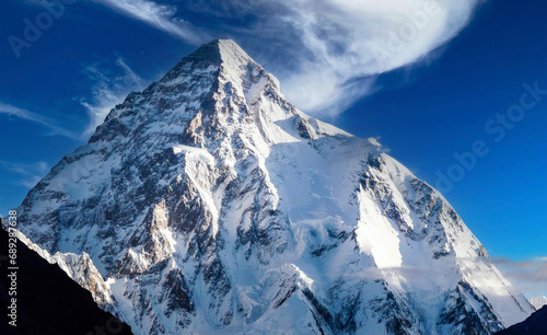 K2 summit, the second highest mountain in the world