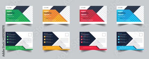 Modern Creative Corporate Post Card Template, Vector Template for Opening Invitation Editable, Professional Business Postcard Design, Event Card Design, Invitation Design, Direct Mail EDDM Template
