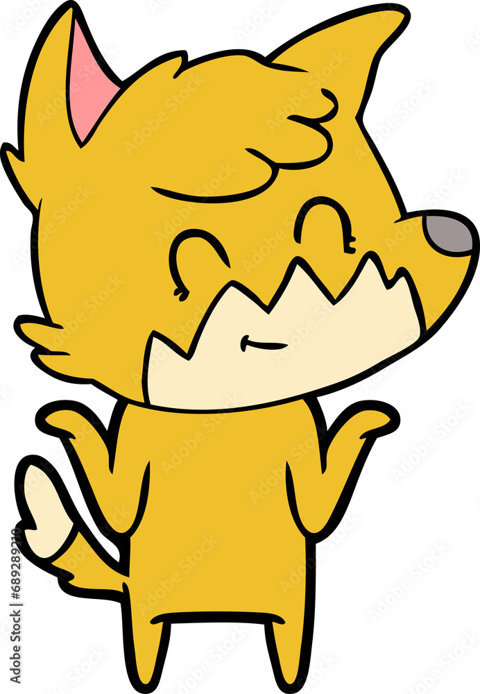 cartoon happy fox cartoon happy fox