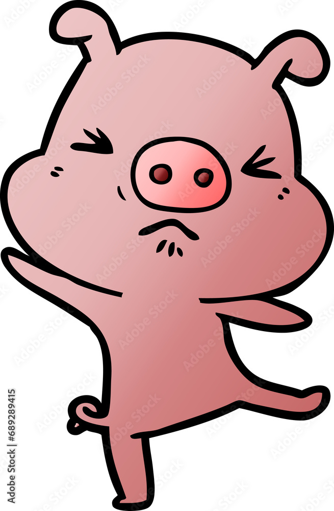cartoon furious pig cartoon furious pig
