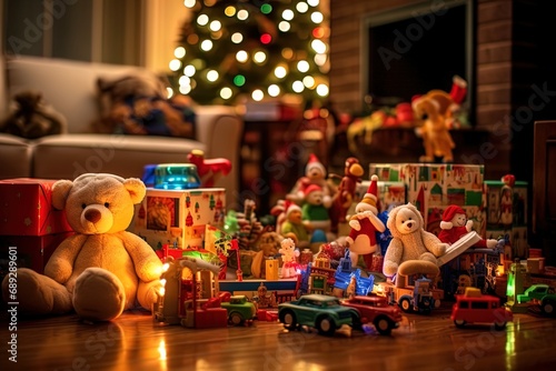 christmas toys  close-up scene