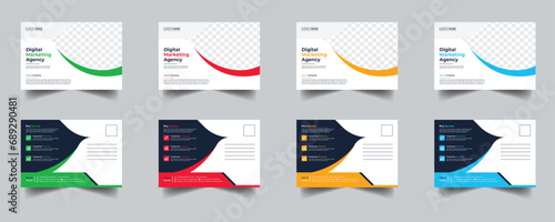 Modern Creative Corporate Post Card Template, Vector Template for Opening Invitation Editable, Professional Business Postcard Design, Event Card Design, Invitation Design, Direct Mail EDDM Template