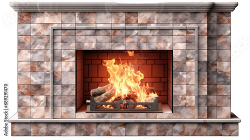 Fireplace Isolated on Transparent Background