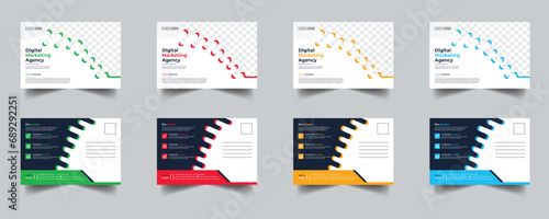 Modern Creative Corporate Post Card Template, Vector Template for Opening Invitation Editable, Professional Business Postcard Design, Event Card Design, Invitation Design, Direct Mail EDDM Template
