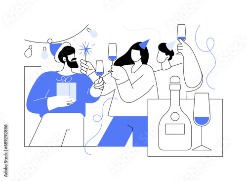 Corporate party isolated cartoon vector illustrations.