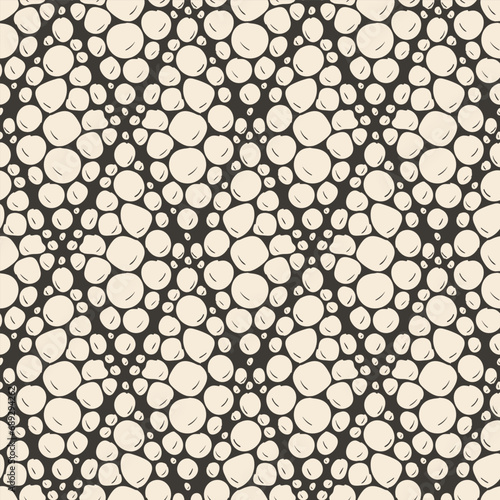 Seamless abstract repeating pattern of balls. Hand-drawn doodles