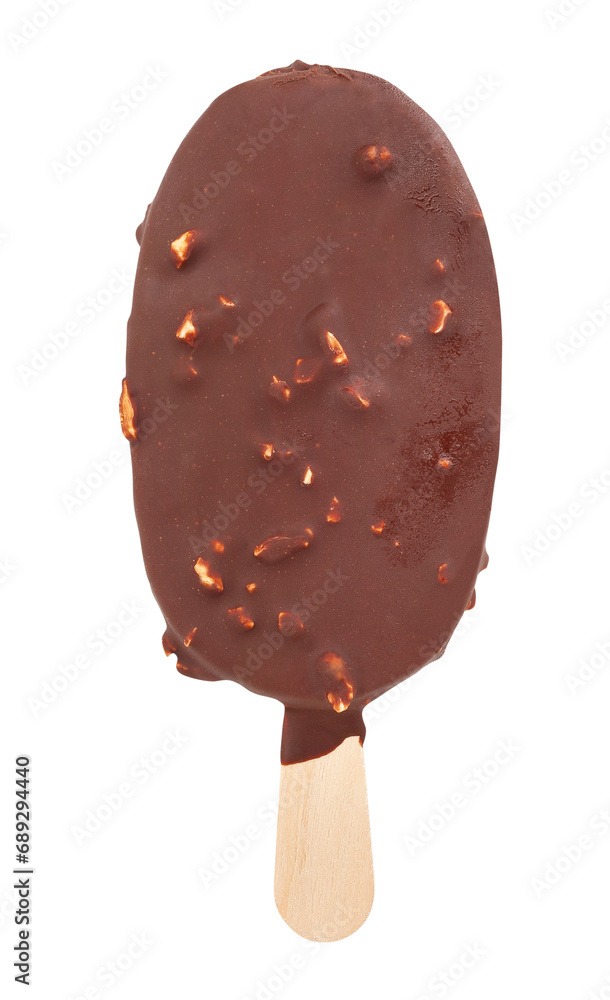 ice-cream on stick path isolated on white ice-cream on stick path isolated on white