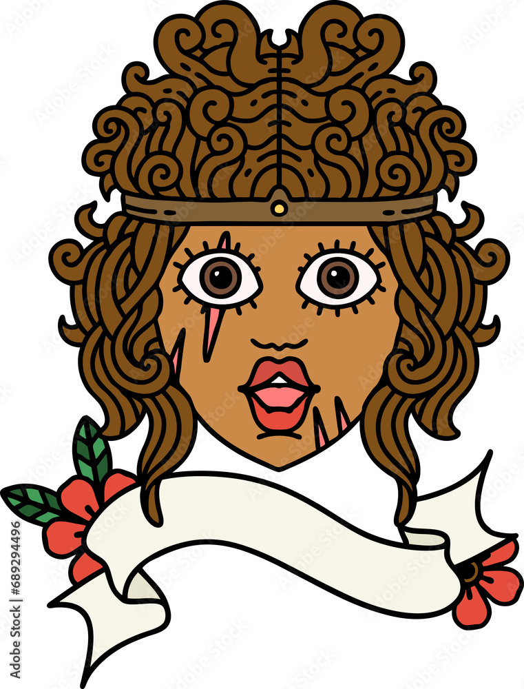 Retro Tattoo Style human barbarian character Retro Tattoo Style human barbarian character