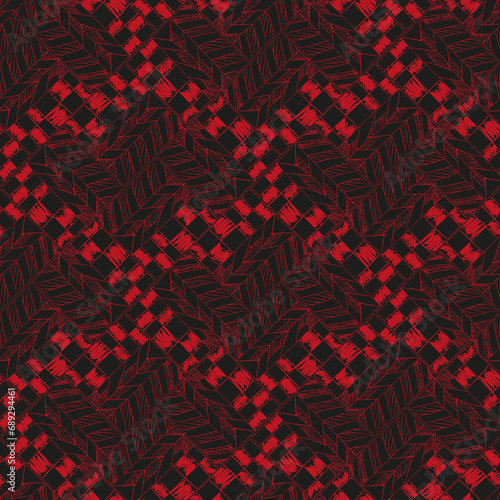 Black and red seamless abstract background