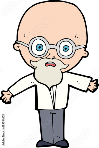 cartoon genius scientist