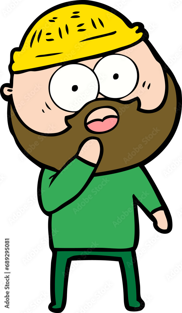 Obraz premium shocked bearded man