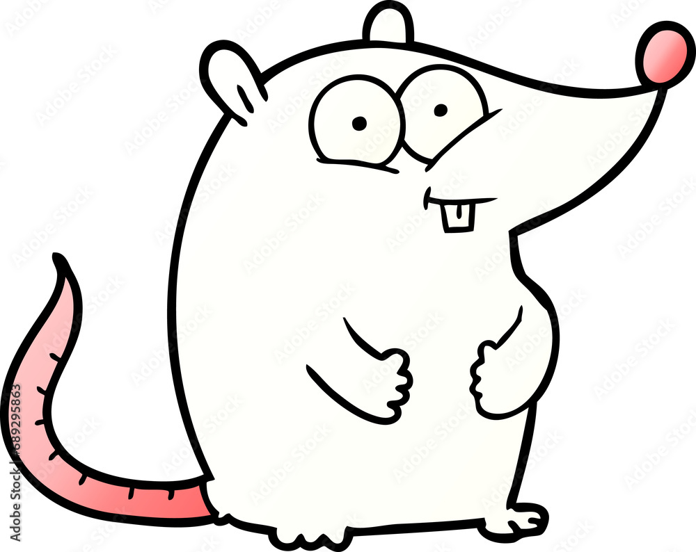 cartoon happy white lab mouse cartoon happy white lab mouse