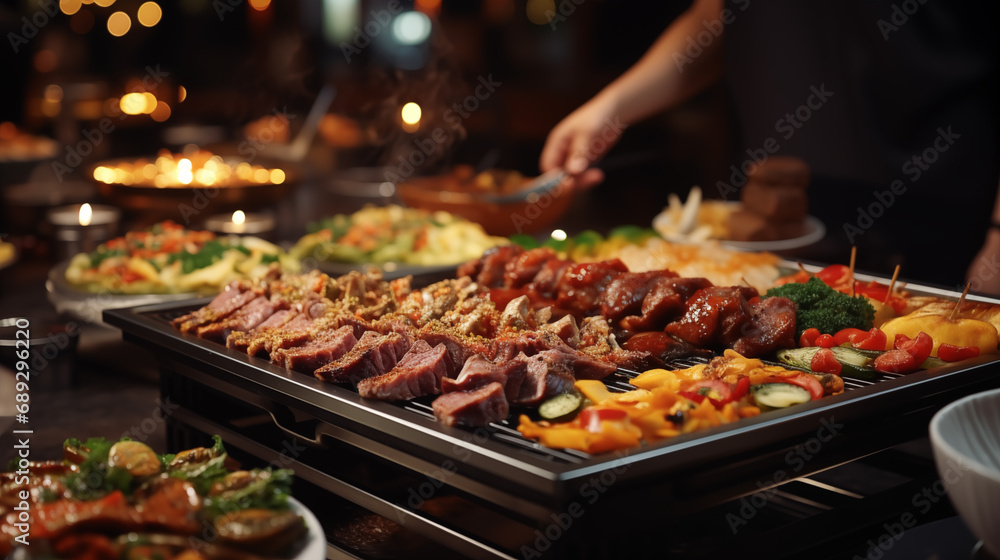 Various meals in the hotel restrain