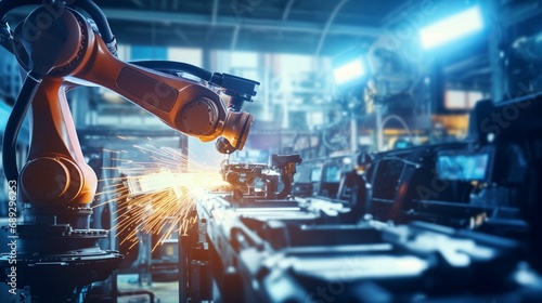 Robotic Welding in a Factory
