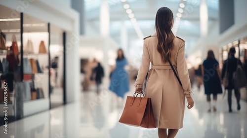 Stylish Woman Enjoying a Shopping Spree