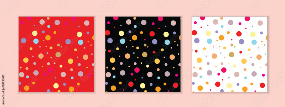 abstract seamless geometric set of coloring dot pattern perfect for banner poster.