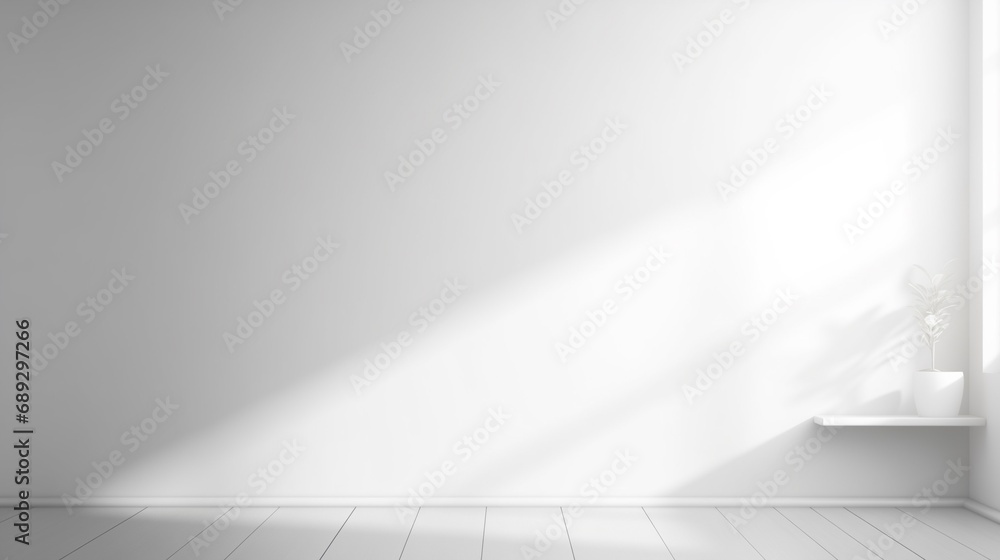 Empty Room with White Walls and Window Empty Room with White Walls and Window