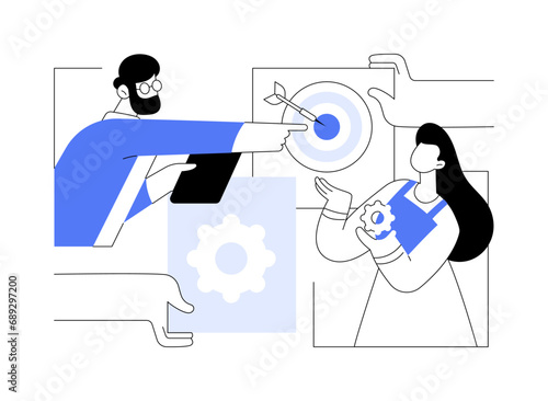 Business mission isolated cartoon vector illustrations.