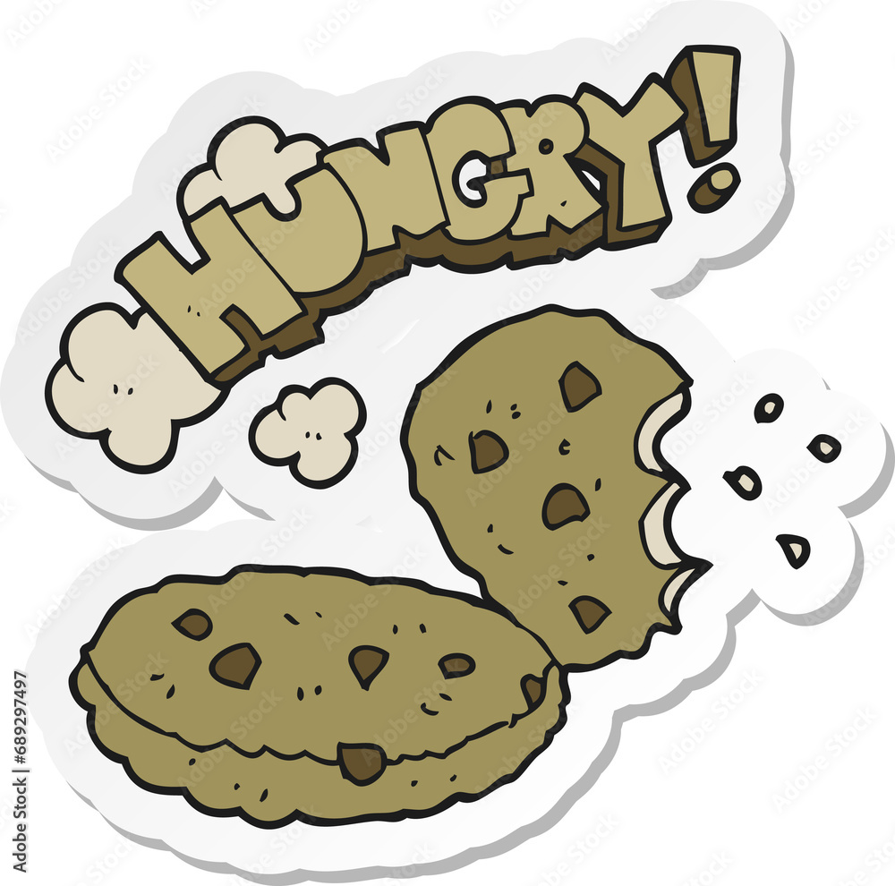 sticker of a cartoon cookies sticker of a cartoon cookies