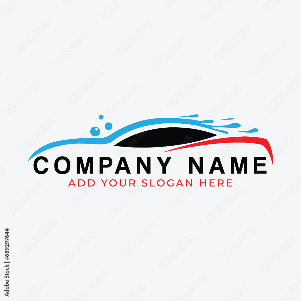 car insurance safety and car repairing detailing logo design vector