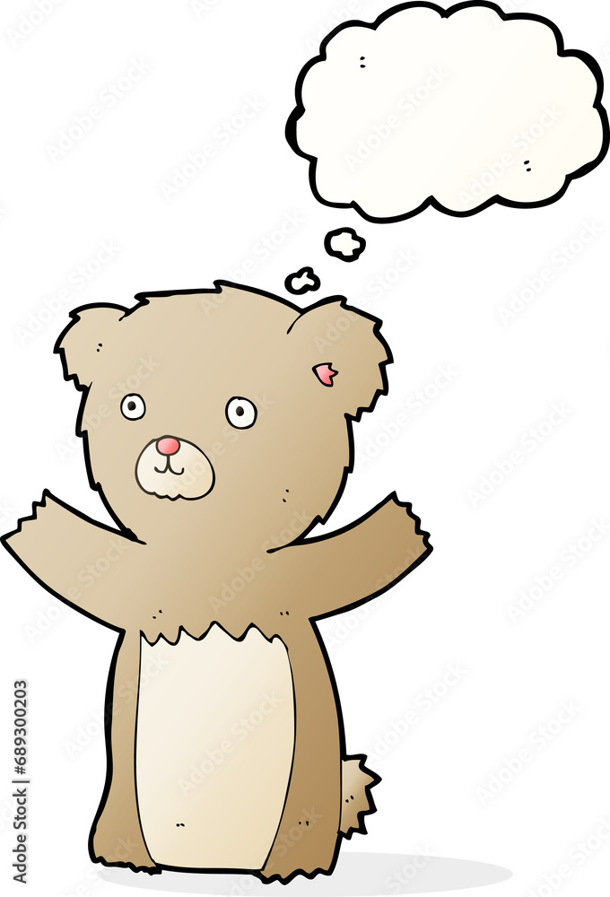 cartoon teddy bear with thought bubble cartoon teddy bear with thought bubble