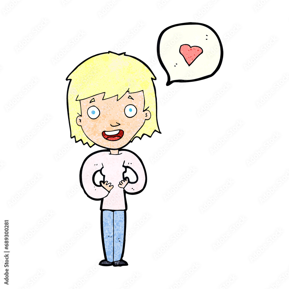 cartoon happy woman in love cartoon happy woman in love