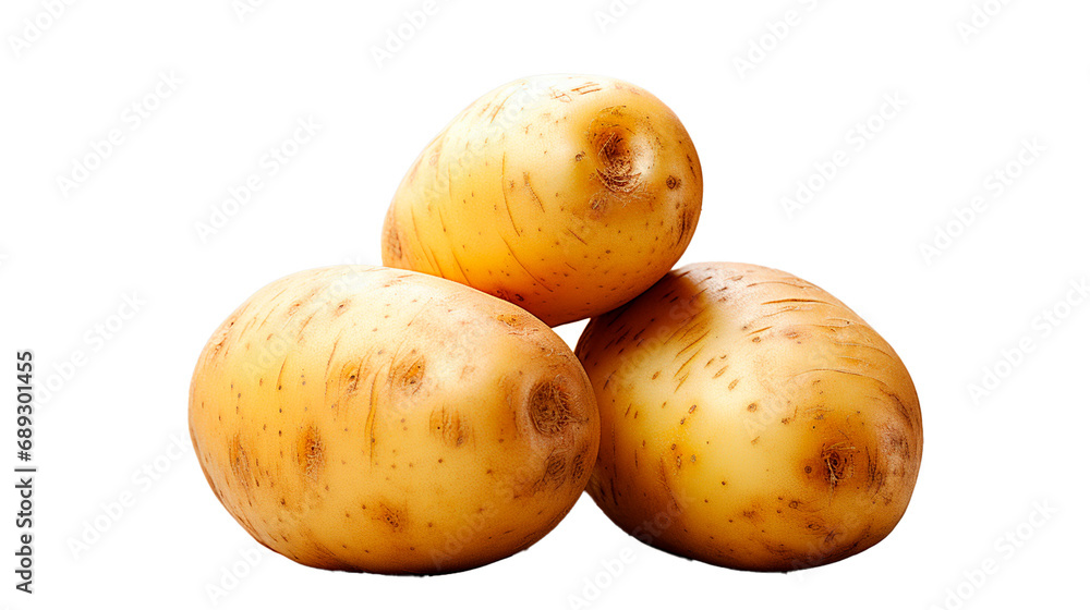 Clear Background Potato: Perfect PNG for Food Graphics and Designs. Generative AI. Clear Background Potato: Perfect PNG for Food Graphics and Designs. Generative AI.