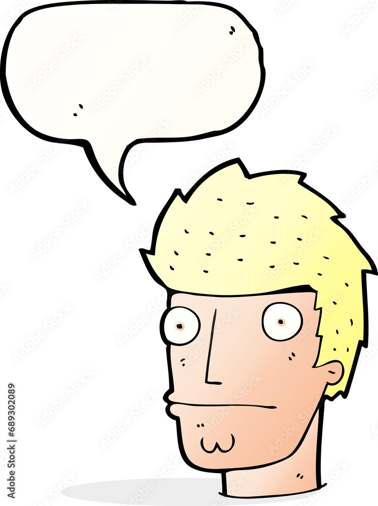 cartoon nervous man with speech bubble cartoon nervous man with speech bubble
