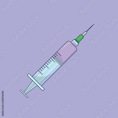Syringe Vector Illustration Icon Medical Syringe Injection