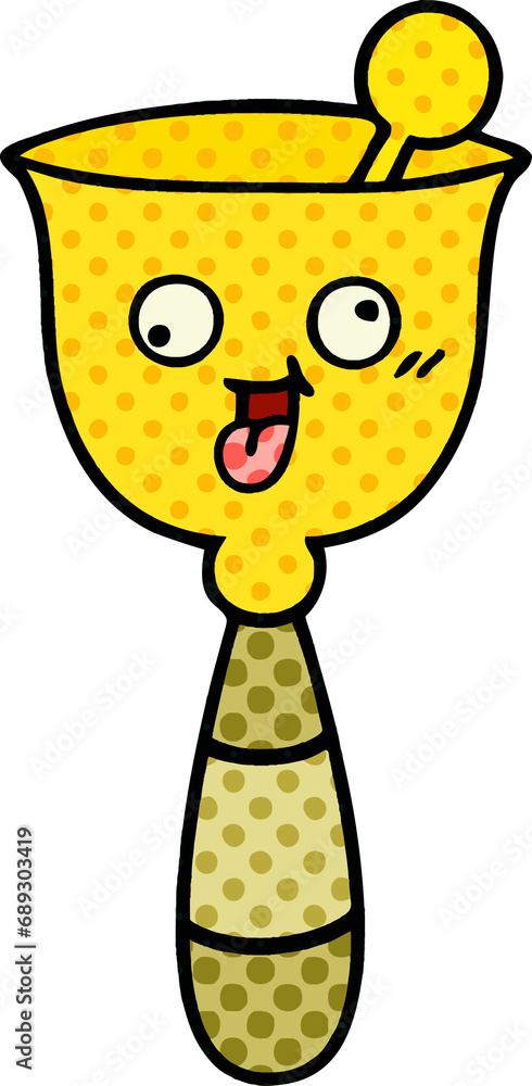 Fototapeta premium comic book style cartoon of a school bell