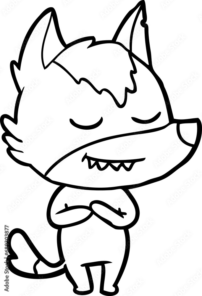 friendly cartoon wolf friendly cartoon wolf