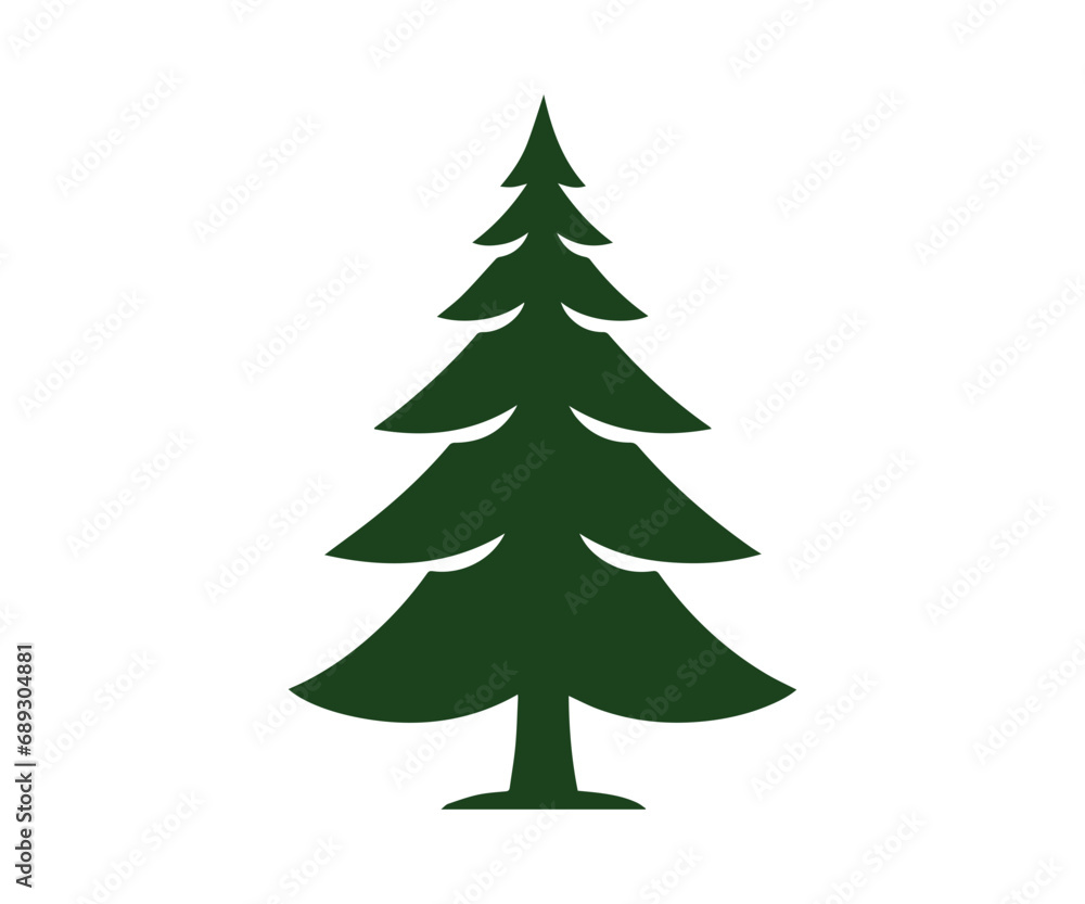 Christmas tree, modern flat design Christmas tree, modern flat design