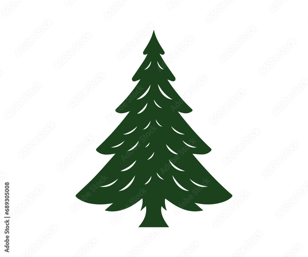 Christmas tree, modern flat design Christmas tree, modern flat design