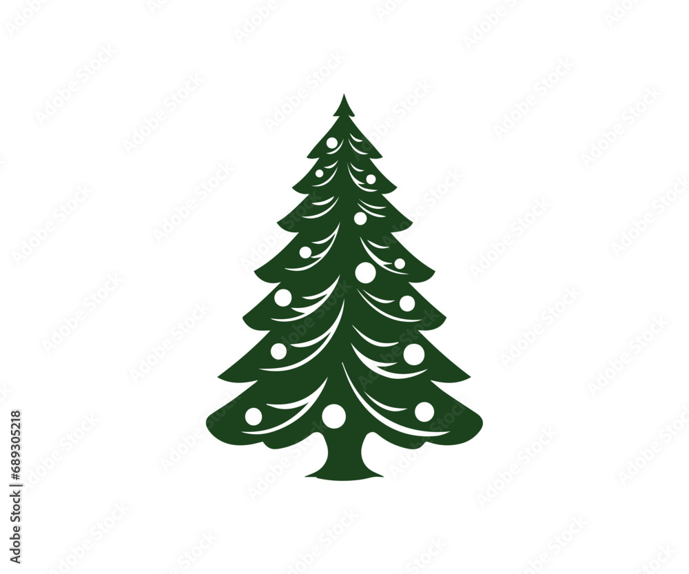 Christmas tree, modern flat design Christmas tree, modern flat design