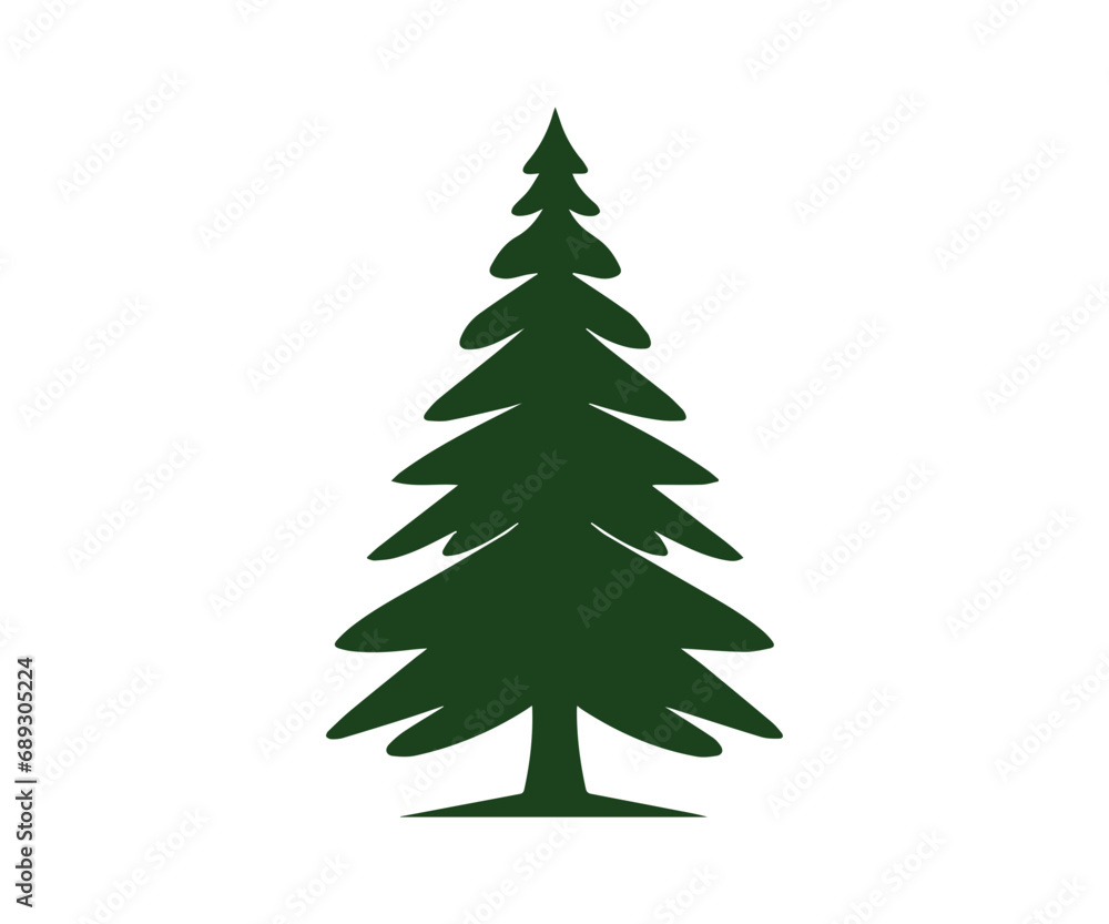 Christmas tree, modern flat design Christmas tree, modern flat design