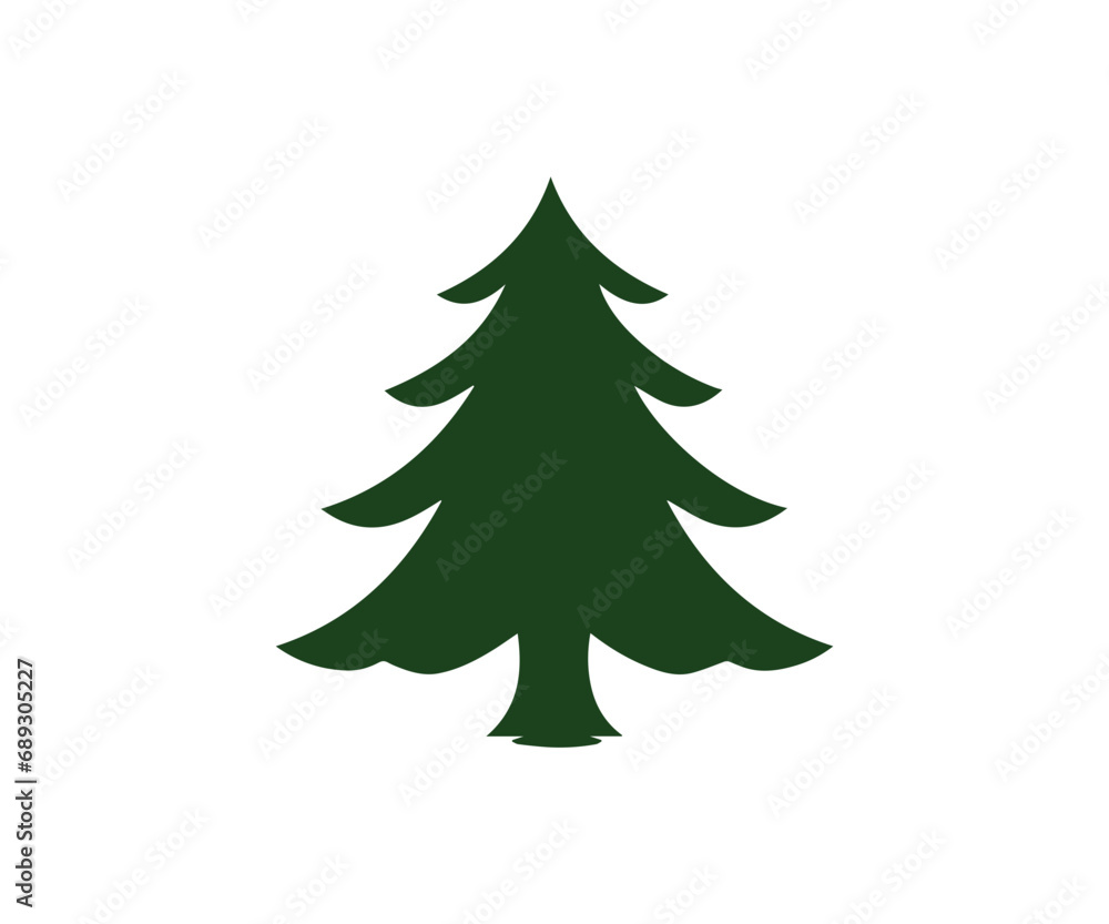 Christmas tree, modern flat design Christmas tree, modern flat design