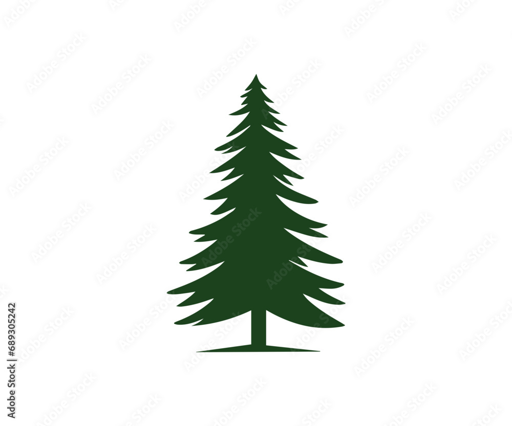 Christmas tree, modern flat design Christmas tree, modern flat design