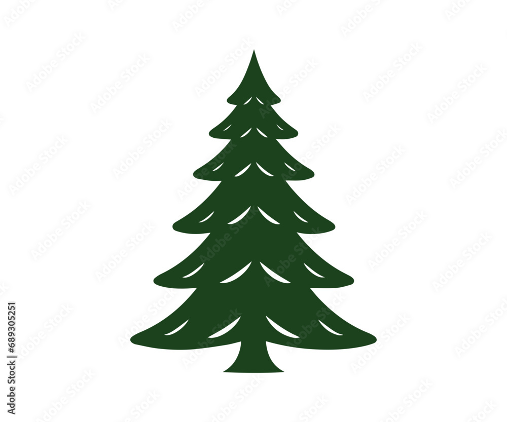 Christmas tree, modern flat design Christmas tree, modern flat design
