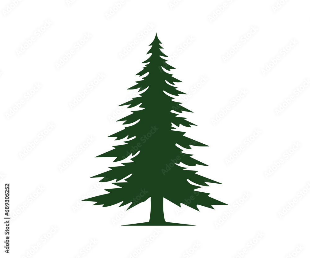 Obraz premium Christmas tree, modern flat design