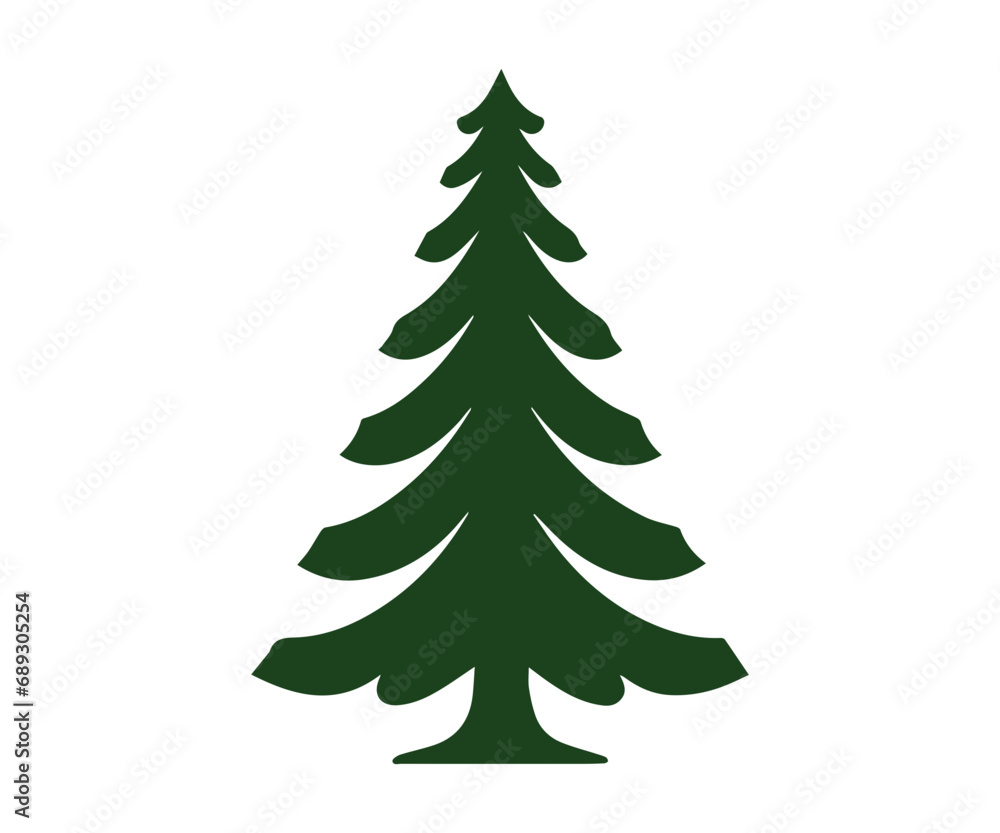 Christmas tree, modern flat design Christmas tree, modern flat design