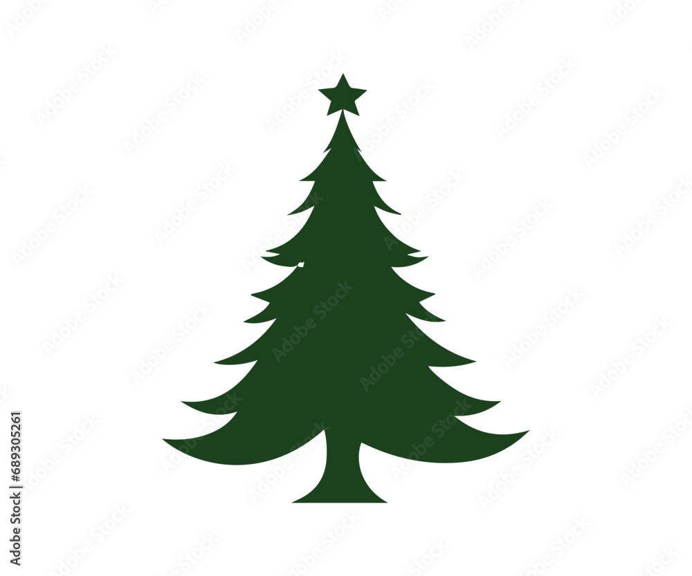 Christmas tree, modern flat design Christmas tree, modern flat design