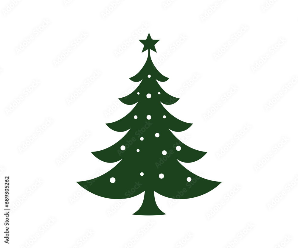 Christmas tree, modern flat design Christmas tree, modern flat design